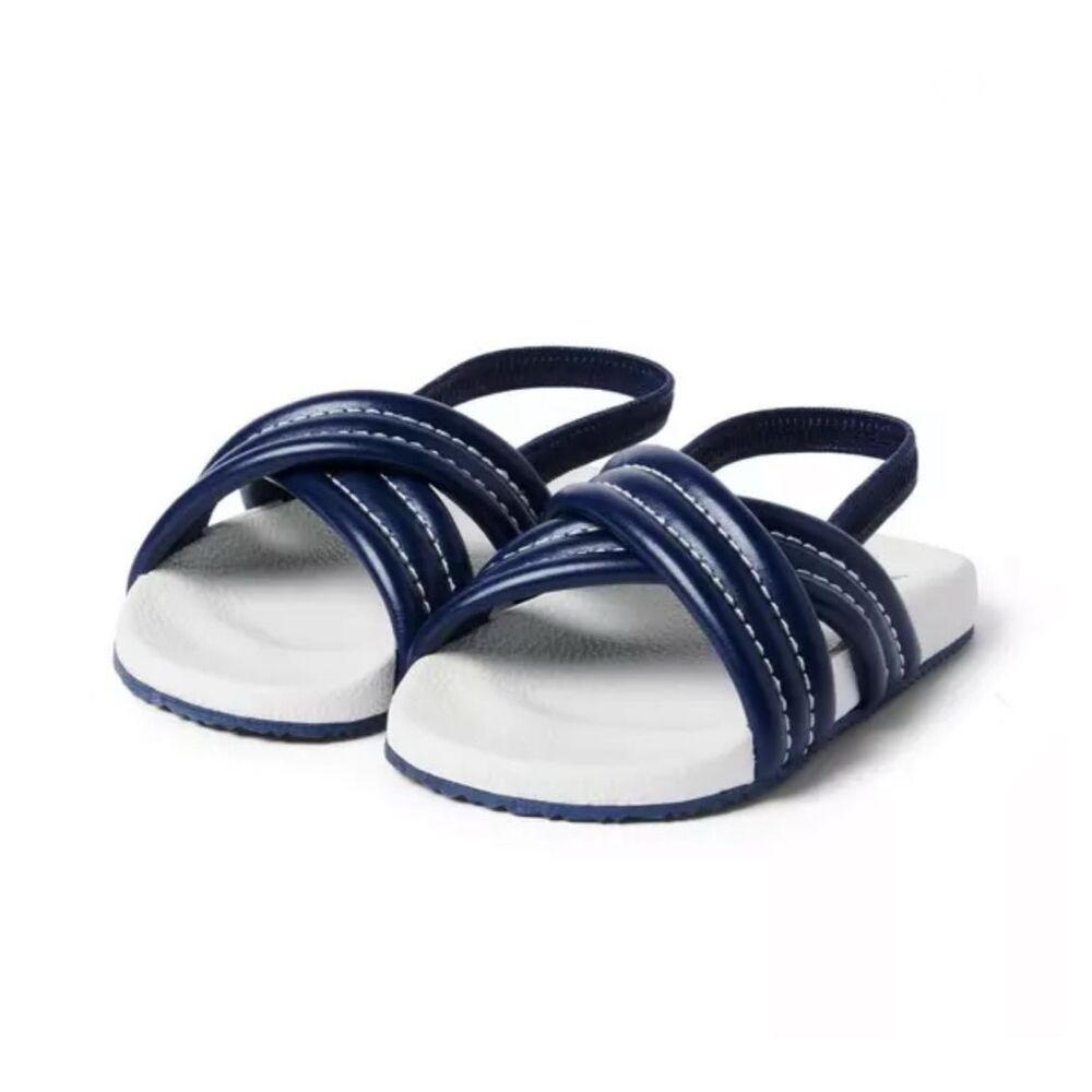 Janie and Jack Cross Strap Pool Slide in Merchant Marine Size 4